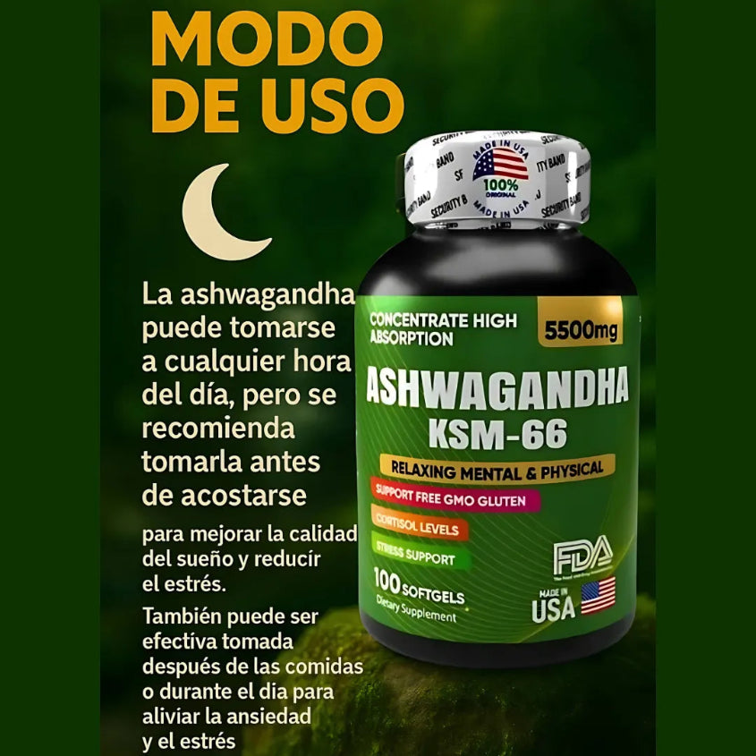 ASHWAGANDHA 5500MG MÁXIMA POTENCIA