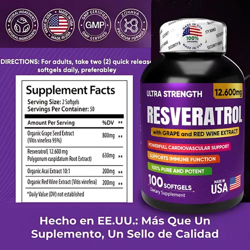 RESVERATROL AMERICANO PURO - ULTRA CONCENTRADO